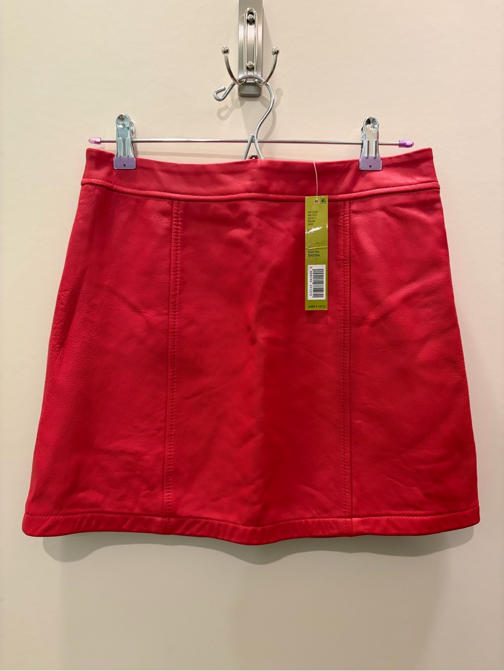 *NWT* Gianni Bini Red Leather Mini Skirt